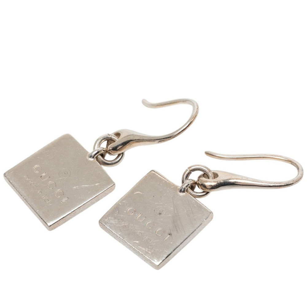 Gucci Square Swing Earrings, SV925 Silver, Women's GUCCI
